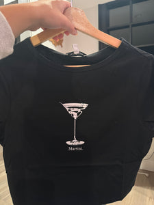 Martini Baby Tee Black