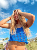 Knit Cropped Tank ~ Royal Blue