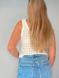 Knit Cropped Tank ~ Ivory