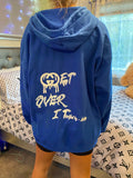 Royal Blue “Get Over It” Zip Up