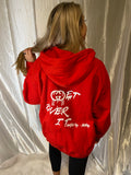 Red “Get Over It” Zip Up