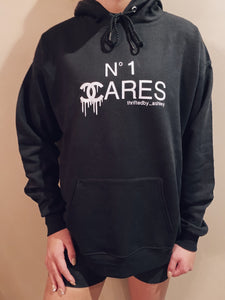 Black No One Cares Hoodie