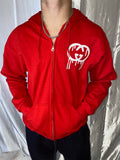 Red “Get Over It” Zip Up